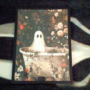 Ghost In The Tub-Diamond Art-Hand Crafted